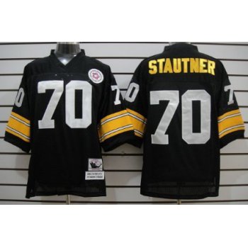 Pittsburgh Steelers #70 Ernie Stautner Black Throwback Jersey