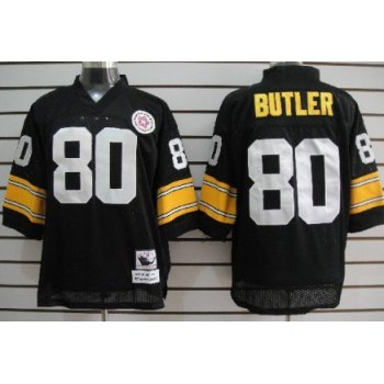 Pittsburgh Steelers #80 Jack Butler Black Throwback Jersey