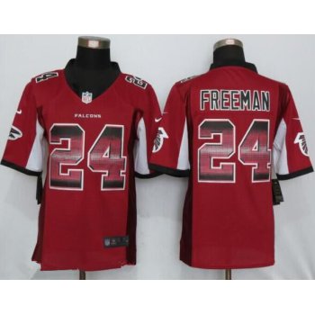 Men's Atlanta Falcons #24 Devonta Freeman Red Stitched NFL 2015 Nike Strobe Fashion Jersey