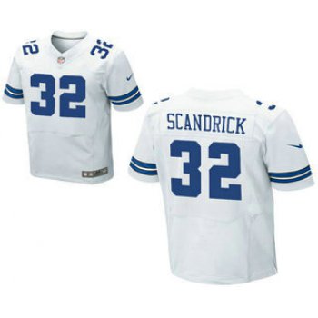 Men's Dallas Cowboys #32 Orlando Scandrick White Road NFL Nike Elite Jersey
