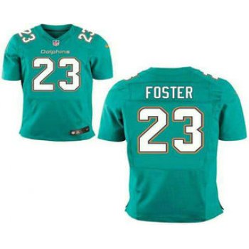 Men's Miami Dolphins #23 Arian Foster Aqua Green Team Color NFL Nike Elite Jersey
