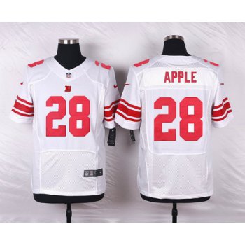 Men's New York Giants #28 Eli Apple White Road NFL Nike Elite Jersey