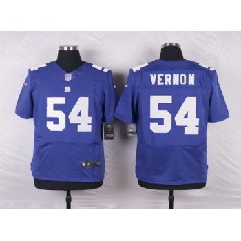 Men's New York Giants #54 Olivier Vernon Royal Blue Team Color NFL Nike Elite Jersey