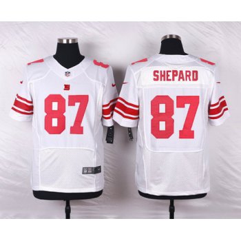 Men's New York Giants #87 Sterling Shepard White Road NFL Nike Elite Jersey