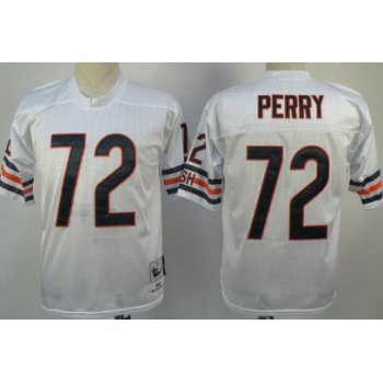 Chicago Bears #72 William Perry White Throwback Jersey