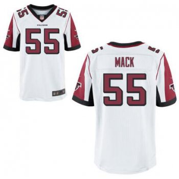 Men's Atlanta Falcons #55 Alex Mack White Road NFL Nike Elite Jersey