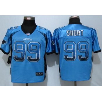 Men's Carolina Panthers #99 Kawann Short Light Blue Drift Fashion NFL Nike Elite Jersey