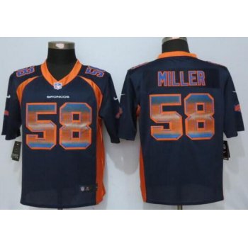 Men's Denver Broncos #58 Von Miller Navy Blue Strobe 2015 NFL Nike Fashion Jersey