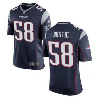 Men's New England Patriots #58 Jon Bostic Navy Blue Team Color 2015 NFL Nike Elite Jersey