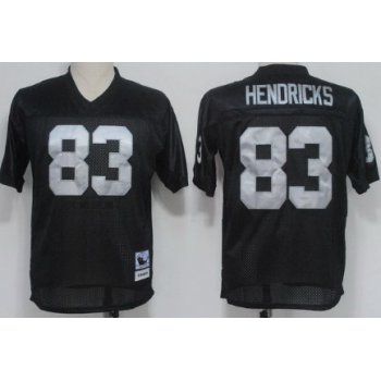 Oakland Raiders #83 Ted Hendricks Black Throwback Jersey