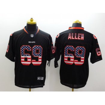 Nike Chicago Bears #69 Jared Allen 2014 USA Flag Fashion Black Elite Jersey