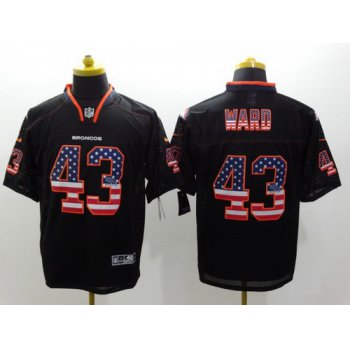 Nike Denver Broncos #43 T.J. Ward 2014 USA Flag Fashion Black Elite Jersey