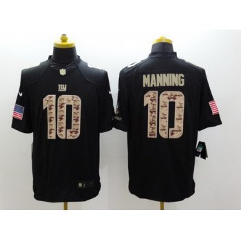 Nike New York Giants #10 Eli Manning Salute to Service Black Limited Jersey
