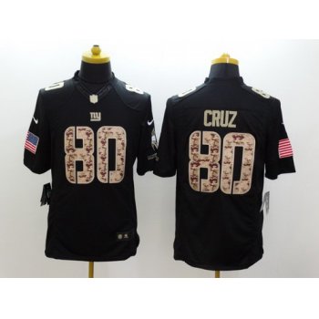 Nike New York Giants #80 Victor Cruz Salute to Service Black Limited Jersey