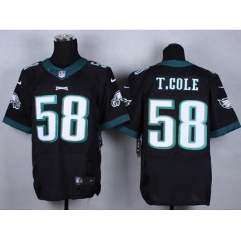 Nike Philadelphia Eagles #58 Trent Cole 2014 Black Elite Jersey