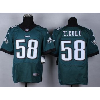 Nike Philadelphia Eagles #58 Trent Cole 2014 Dark Green Elite Jersey