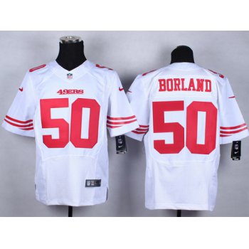 Nike San Francisco 49ers #50 Chris Borland White Elite Jersey