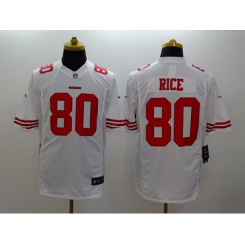 Nike San Francisco 49ers #80 Jerry Rice White Limited Jersey
