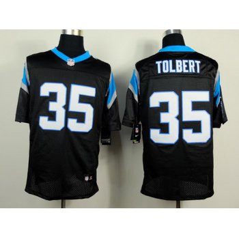 Nike Carolina Panthers #35 Mike Tolbert Black Elite Jersey
