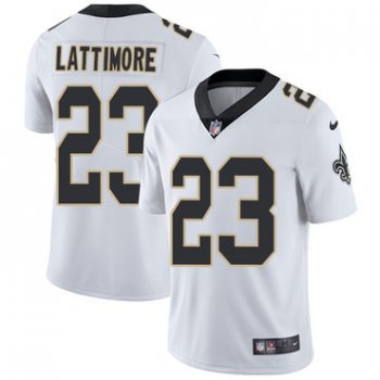 Nike New Orleans Saints #23 Marshon Lattimore White Men's Stitched NFL Vapor Untouchable Limited Jersey
