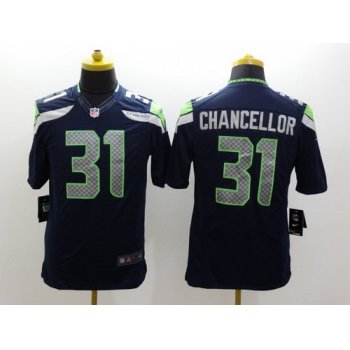 Nike Seattle Seahawks #31 Kam Chancellor Navy Blue Limited Jersey