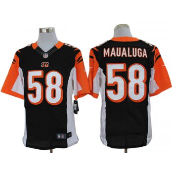 Size 60 4XL-Maualuga Cincinnati Bengals #58 Black Stitched Nike Elite NFL Jerseys