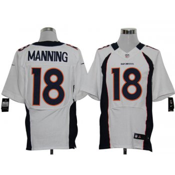 Size 60 4XL-Peyton Manning Denver Broncos #18 White Stitched Nike Elite NFL Jerseys