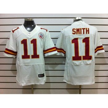 Size 60 4XL-Smith Kansas City Chiefs #11 White Stitched Nike Elite NFL Jerseys
