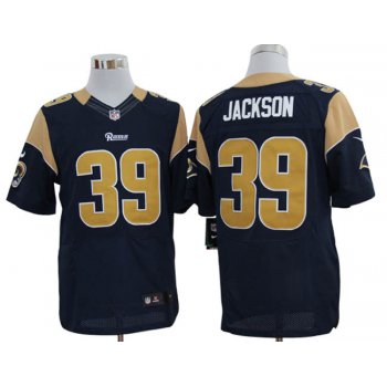 Size 60 4XL-Steven Jackson St. Louis Rams #39 Blue Stitched Nike Elite NFL Jerseys