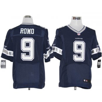 Size 60 4XL-Tony Romo Dallas Cowboys #9 Navy Blue Stitched Nike Elite NFL Jerseys