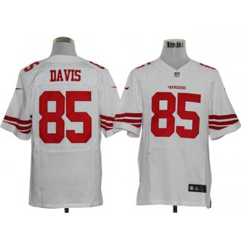 Size 60 4XL-Vernon Davis San Francisco 49ers #85 White Stitched Nike Elite NFL Jerseys