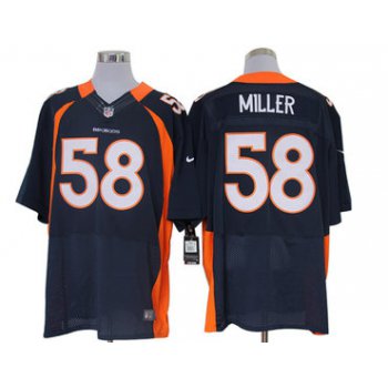 Size 60 4XL-Von Miller Denver Broncos #58 Blue Stitched Nike Elite NFL Jerseys