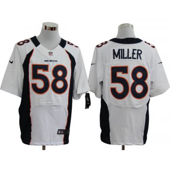 Size 60 4XL-Von Miller Denver Broncos #58 White Stitched Nike Elite NFL Jerseys