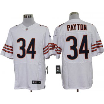 Size 60 4XL-Walter Payton Chicago Bears #34 White Stitched Nike Elite NFL Jerseys