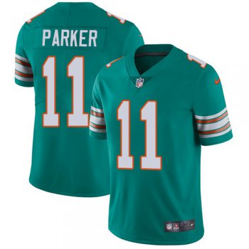 Nike Miami Dolphins #11 DeVante Parker Aqua Green Alternate Men's Stitched NFL Vapor Untouchable Limited Jersey