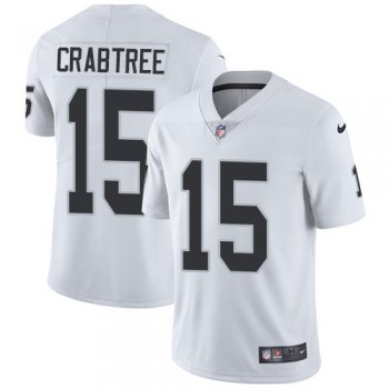 Nike Oakland Raiders #15 Michael Crabtree White Men's Stitched NFL Vapor Untouchable Limited Jersey