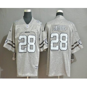 Men's Oakland Raiders #28 Josh Jacobs 2019 Gray Gridiron Vapor Untouchable Stitched NFL Nike Limited Jersey