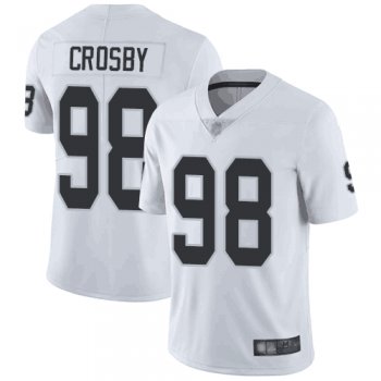 Men's Oakland Raiders #98 Maxx Crosby White Vapor Untouchable Limited Stitched