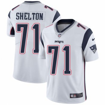 Men's Nike New England Patriots #71 Danny Shelton White Vapor Untouchable Limited Player NFL Jersey