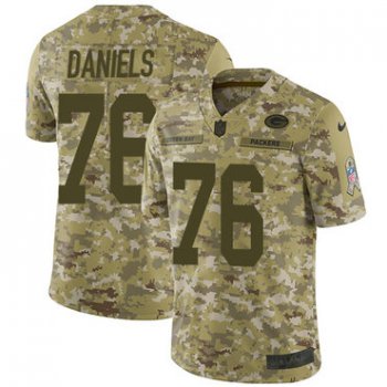 Nike Packers #76 Mike Daniels Camo Men's Stitched NFL Limited 2018 Salute To Service Jersey