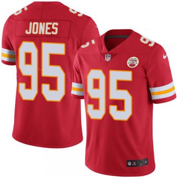 Size 4XL and 5XL Nike Kansas City Chiefs #95 Chris Jones Red Team Color Men's Stitched NFL Vapor Untouchable Limited Jersey