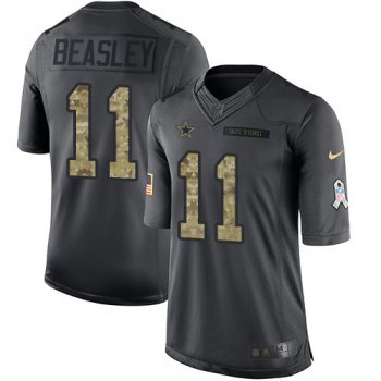 Men's Dallas Cowboys #11 Cole Beasley Black Anthracite 2016 Salute To Service Stitched NFL Nike Limited Jersey
