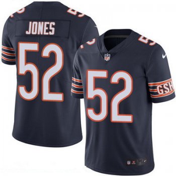 Men's Chicago Bears #52 Christian Jones Navy Blue 2016 Color Rush Stitched NFL Nike Limited Jersey