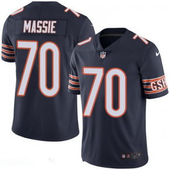 Men's Chicago Bears #70 Bobby Massie Navy Blue 2016 Color Rush Stitched NFL Nike Limited Jersey