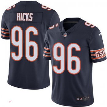 Men's Chicago Bears #96 Akiem Hicks Navy Blue 2016 Color Rush Stitched NFL Nike Limited Jersey