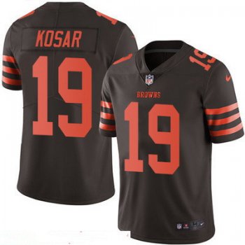 Men's Cleveland Browns #19 Bernie Kosar Brown 2016 Color Rush Stitched NFL Nike Limited Jersey