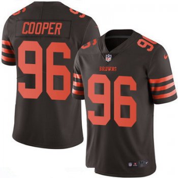 Men's Cleveland Browns #96 Xavier Cooper Brown 2016 Color Rush Stitched NFL Nike Limited Jersey