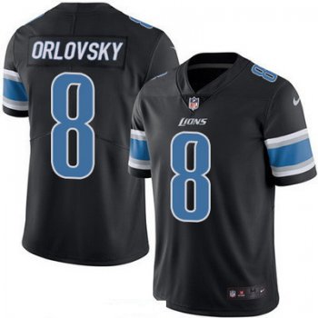 Men's Detroit Lions #8 Dan Orlovsky Black 2016 Color Rush Stitched NFL Nike Limited Jersey