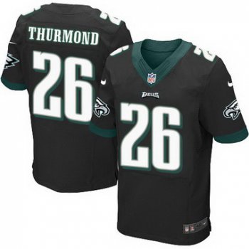 Philadelphia Eagles #26 Walter Thurmond Black Alternate NFL Nike Elite Jersey