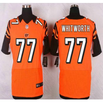 Cincinnati Bengals #77 Andrew Whitworth Orange Alternate NFL Nike Elite Jersey